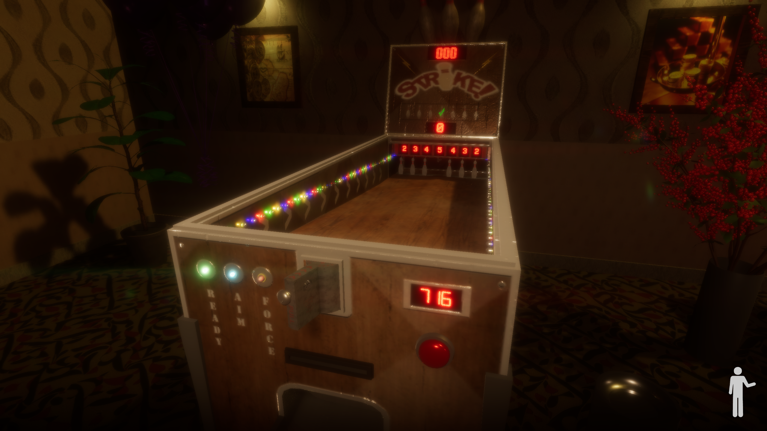 Old bowling coin machine